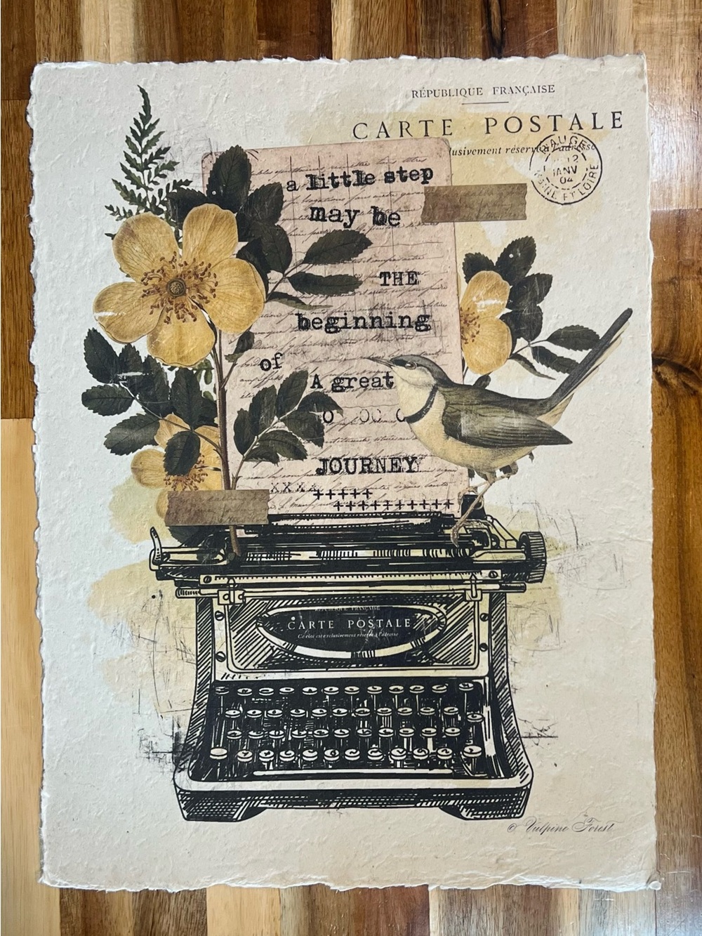 Artisan A Little Step Handmade Paper Print